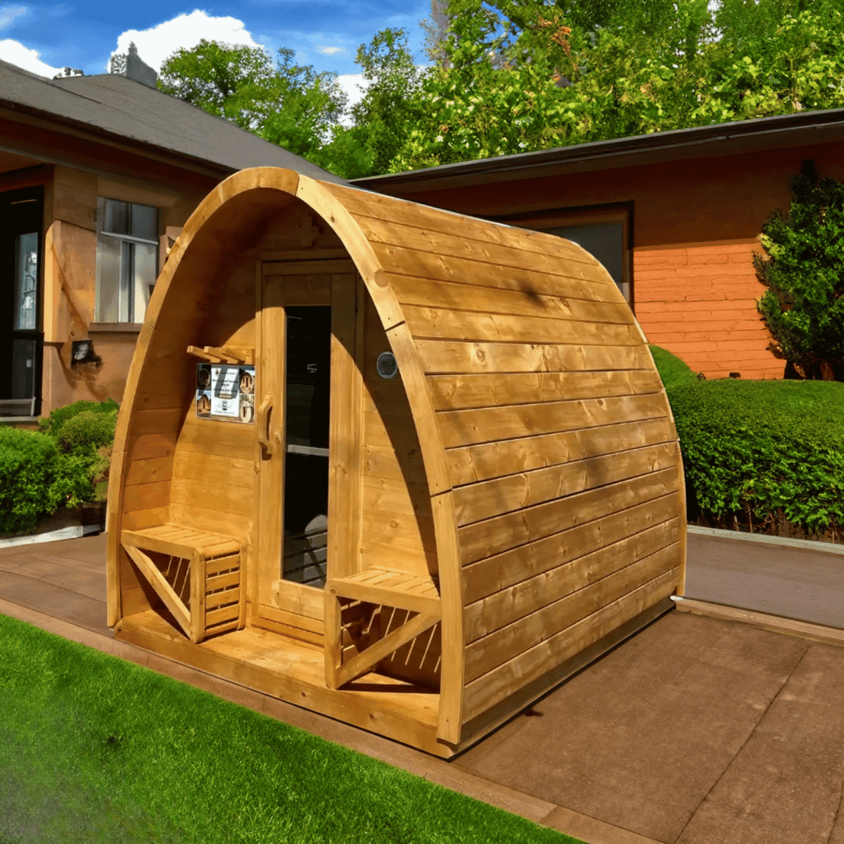 True North Canadian Made 4-8 Person Outdoor Traditional Pod Sauna