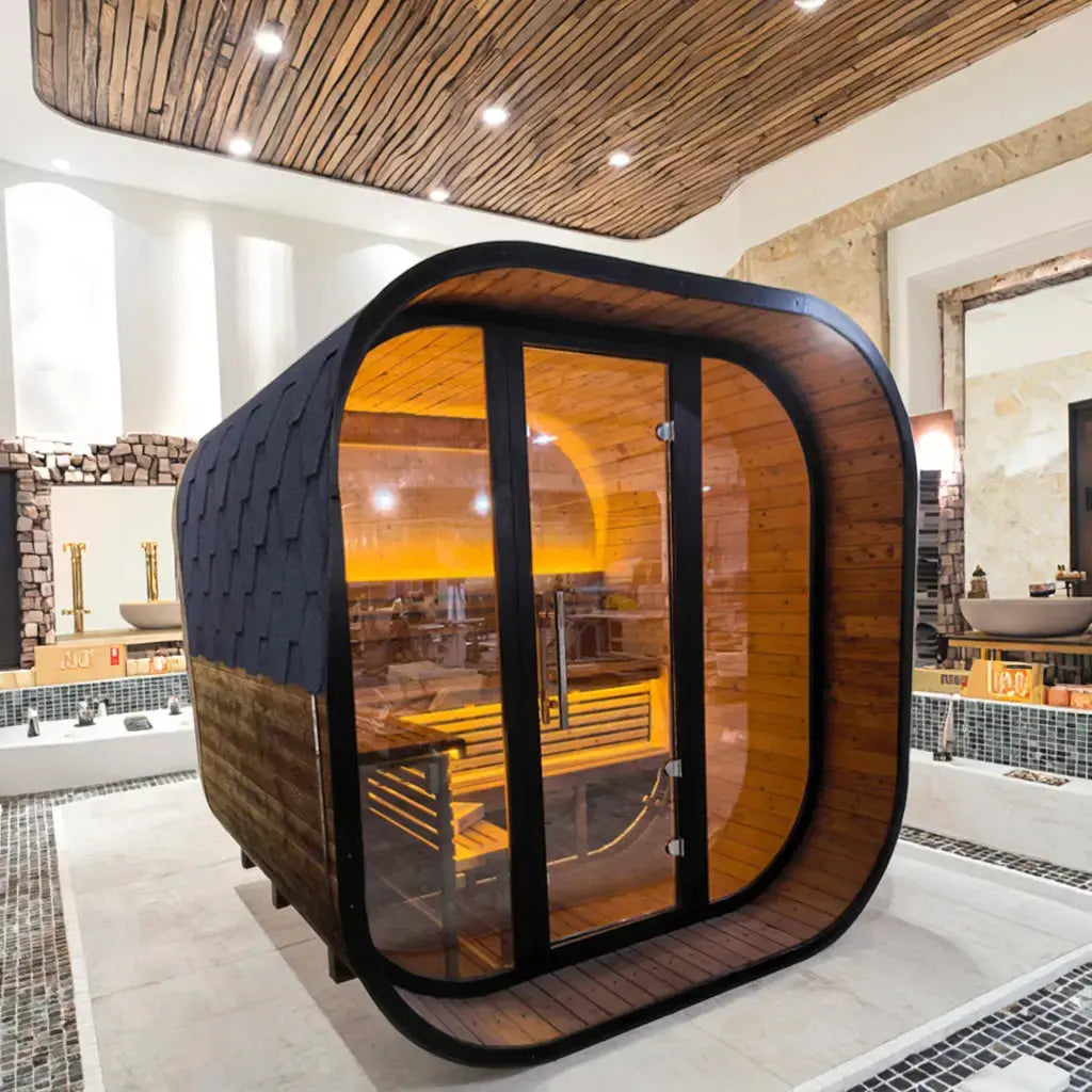 Anyi 4-6 Person Outdoor Traditional Cube Sauna