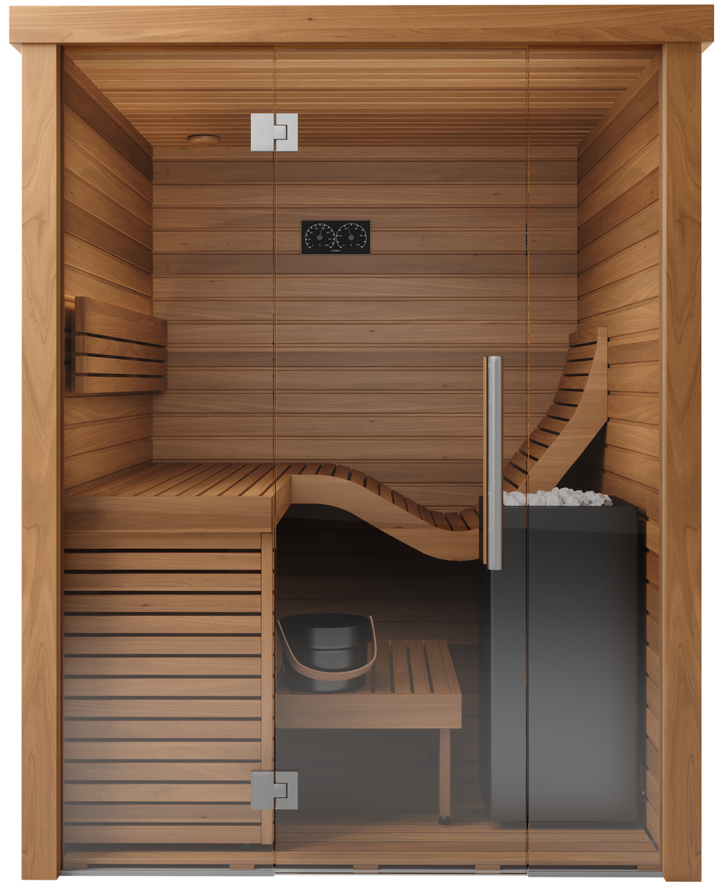 Auroom Baia Glass 2-Person Traditional Indoor Sauna