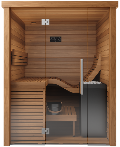 Auroom Baia Glass 2-Person Traditional Indoor Sauna
