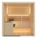 Auroom Libera Glass 3-4 Person Indoor Traditional Sauna
