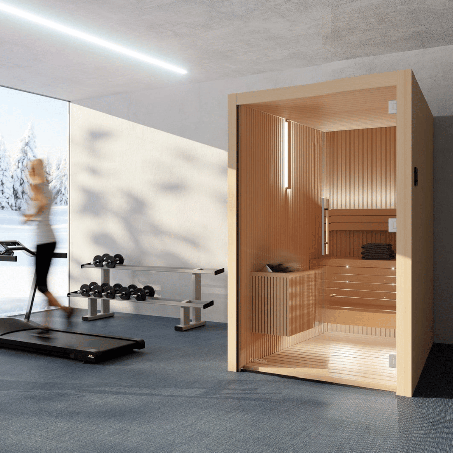 Auroom Libera Glass 2-Person Indoor Traditional Sauna