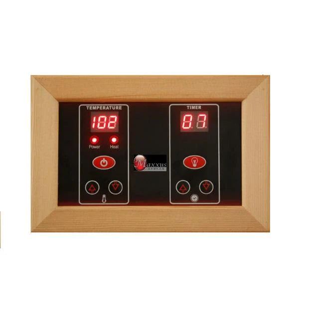 Maxxus 3-Person Corner Low EMF FAR Indoor Infrared Sauna + Red Light Therapy | MX-K356-01