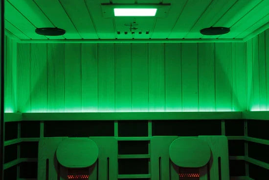 Sun Home Eclipse™ 2-Person Full Spectrum Indoor Infrared Sauna + Red Light Therapy