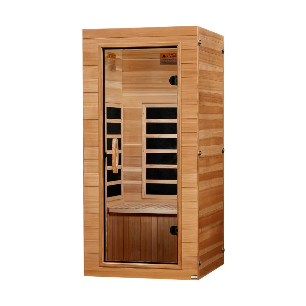 Dynamic Compact 1-person Ultra Low EMF FAR Indoor Infrared Sauna + Red Light Therapy | DYN-1201-01 Elite