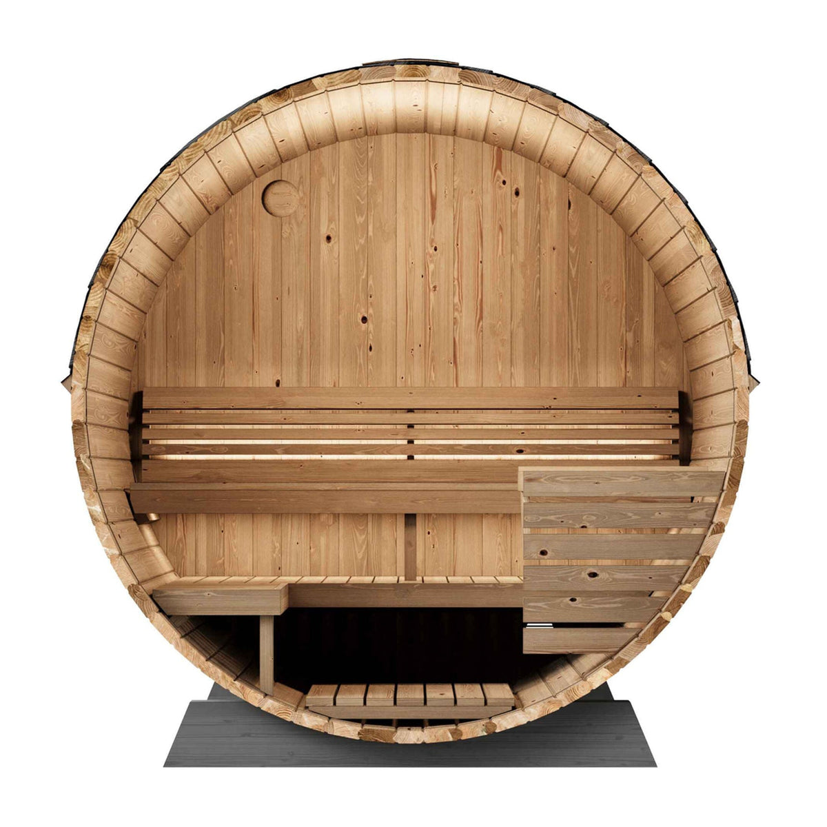 SaunaLife 4 Person 5.25' Long Outdoor Traditional Barrel Sauna | Ergo Model EE6G