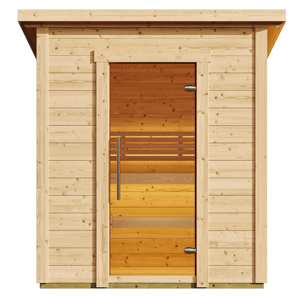 SaunaLife 4-Person Outdoor Traditional Cabin Sauna | Model G2