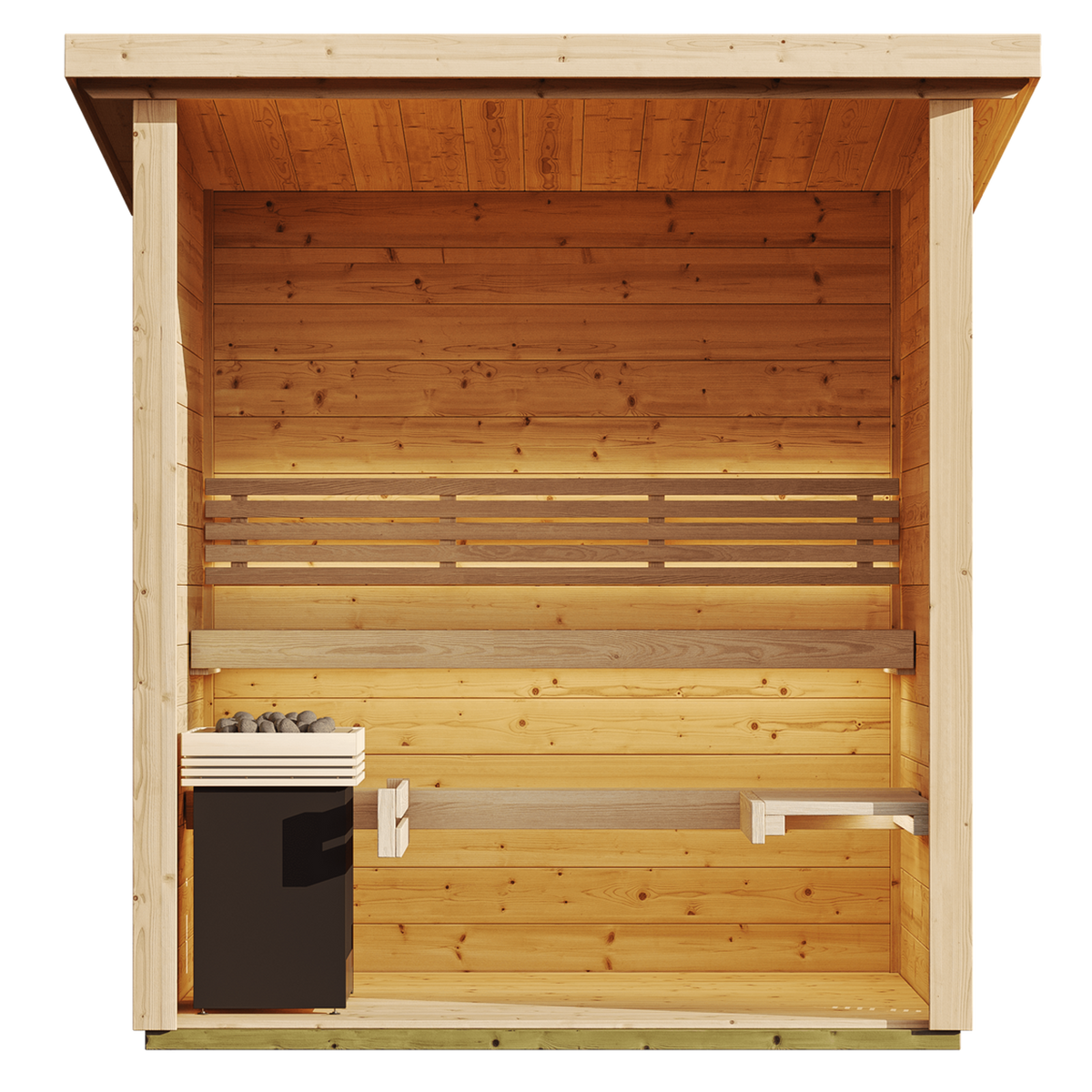 SaunaLife 4-Person Outdoor Traditional Cabin Sauna | Model G2