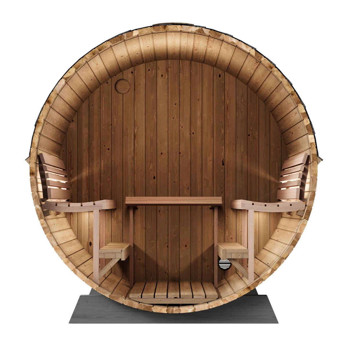 SaunaLife 6 Person 6.6' Long Outdoor Traditional Barrel Sauna | Ergo Model EE8G