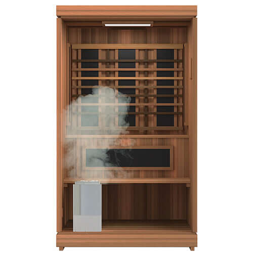 Finnmark FD-4 Trinity 2-Person Hybrid Indoor Infrared & Traditional Steam Sauna + Red Light Therapy | FD-KN004