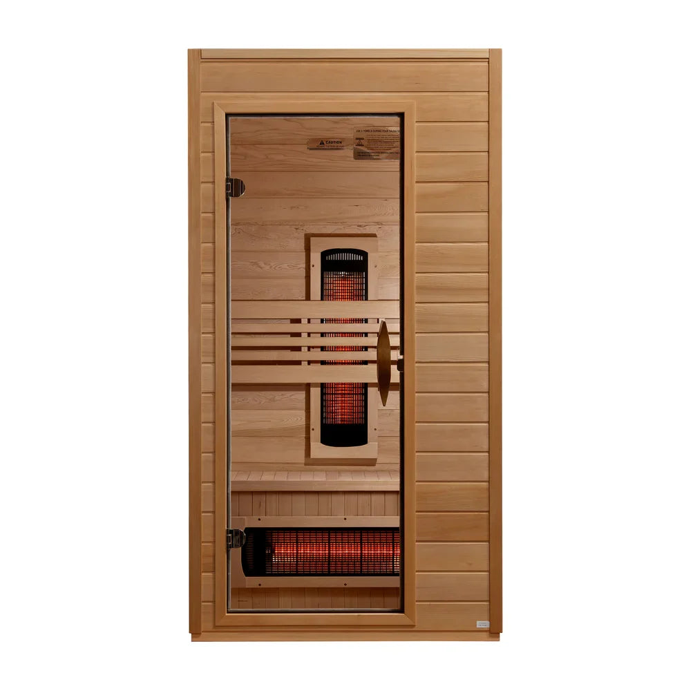 Dynamic Martin 1-2-person Full Spectrum Near Zero EMF Indoor Infrared Sauna + Red Light Therapy | DYN-6006-03 FS