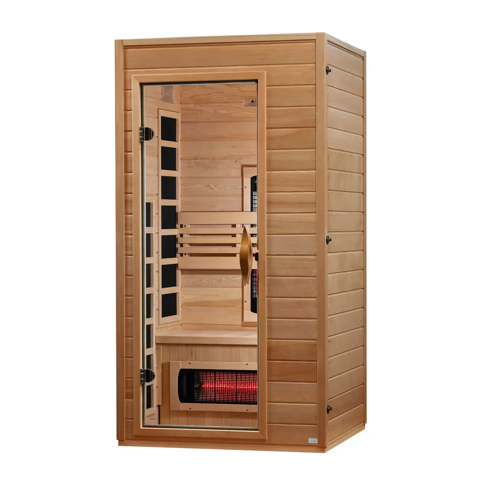Dynamic Martin 1-2-person Full Spectrum Near Zero EMF Indoor Infrared Sauna + Red Light Therapy | DYN-6006-03 FS