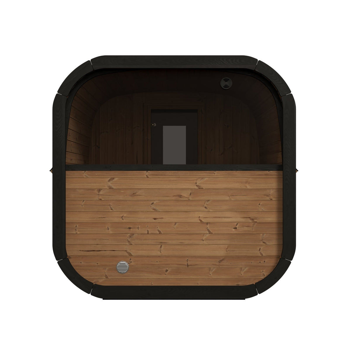 SaunaLife 8 Person 12.6' Long Outdoor Traditional Cube Sauna w/ Changing Room | Model CL12GCP