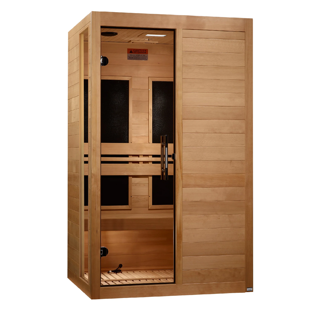 Dynamic Lucca 2-Person Low EMF FAR Indoor Infrared Sauna + Red Light Therapy | DYN-6215-05