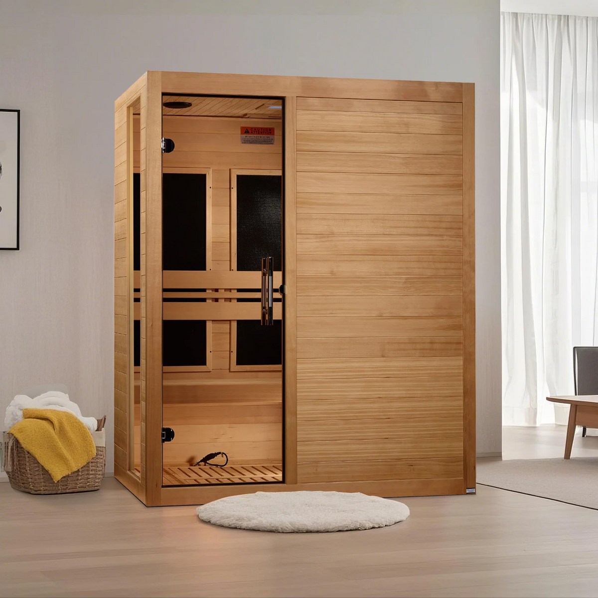Dynamic Toscana 3-person Ultra Low EMF FAR Indoor Infrared Sauna + Red Light Therapy | DYN-6315-05 Elite