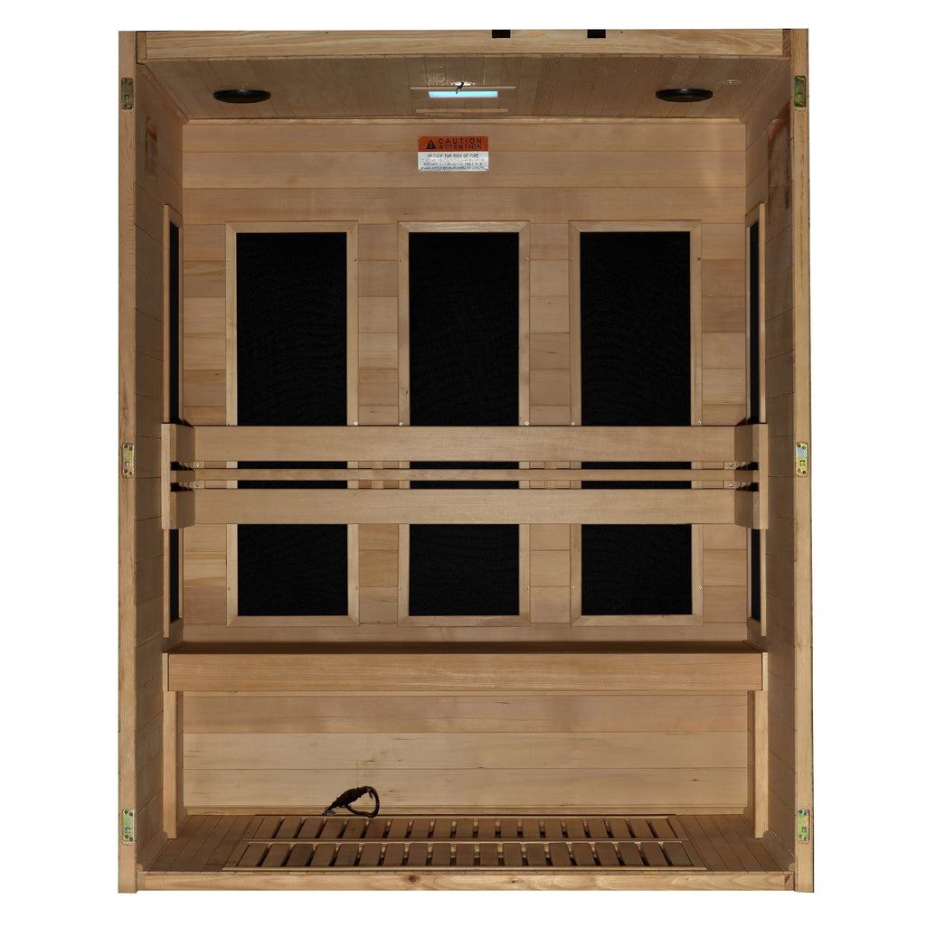 Dynamic Toscana 3-person Low EMF FAR Indoor Infrared Sauna + Red Light Therapy | DYN-6315-05