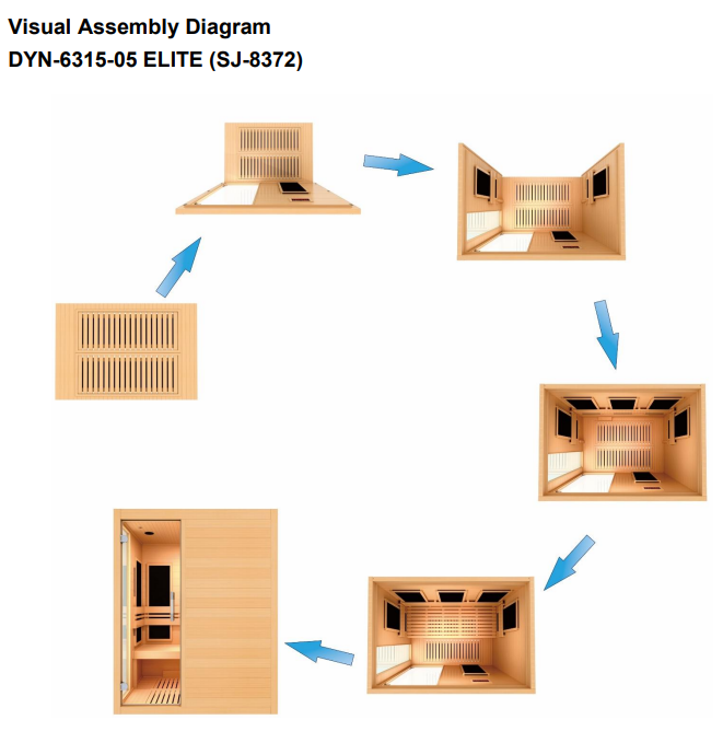 Dynamic Toscana 3-person Ultra Low EMF FAR Indoor Infrared Sauna + Red Light Therapy | DYN-6315-05 Elite