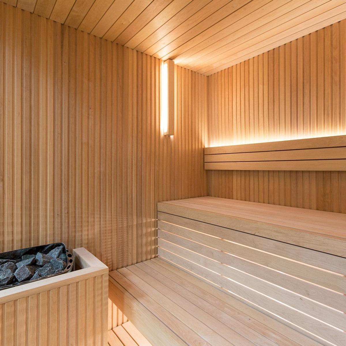 Auroom Libera Glass 3-4 Person Indoor Traditional Sauna