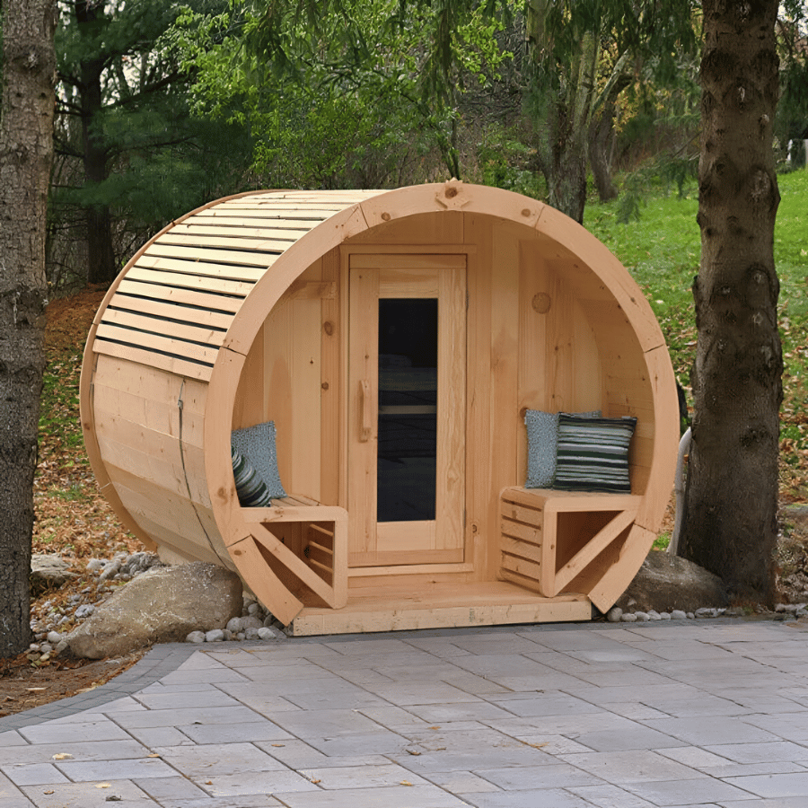 True North Schooner Canadian Made 2-8 Person Outdoor Traditional Barrel Sauna