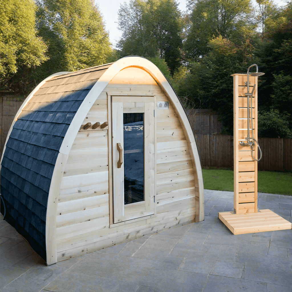 Dundalk Leisurecraft Canadian Timber 2-4 Person Outdoor Traditional MiniPOD Sauna | CTC77MW