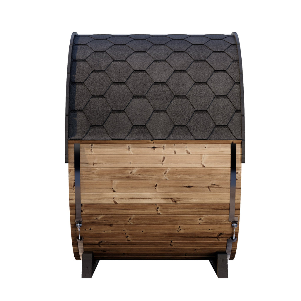 SaunaLife 4 Person 5.25' Long Outdoor Traditional Barrel Sauna | Ergo Model EE6G