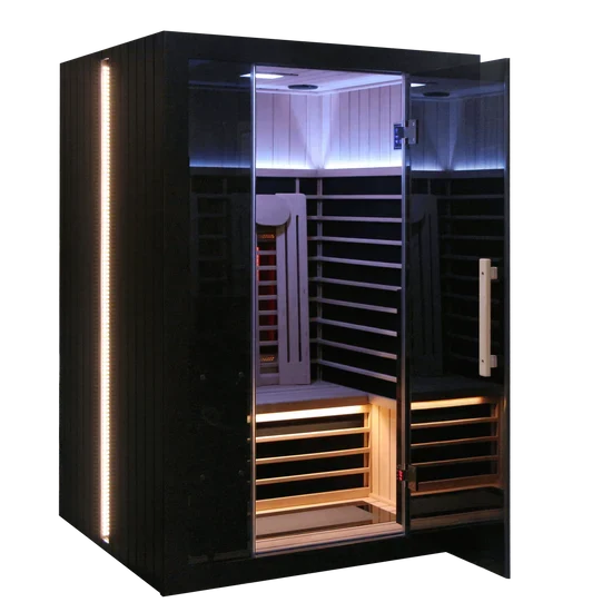 Sun Home Eclipse™ 2-Person Full Spectrum Indoor Infrared Sauna + Red Light Therapy