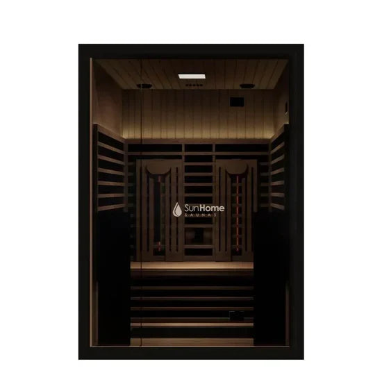 Sun Home Eclipse™ 2-Person Full Spectrum Indoor Infrared Sauna + Red Light Therapy